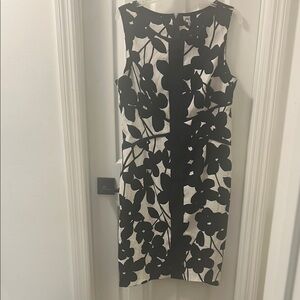 Elegant Black and White Floral Dress